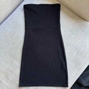 OG Wilfred Free Aritzia Black Strapless Bodycon Dress